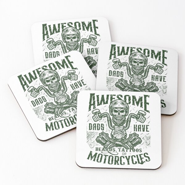 Item preview, Awesome Dads Have Beards Tattoos and Motorcycles Biker Dad designed and sold by JRRTs.