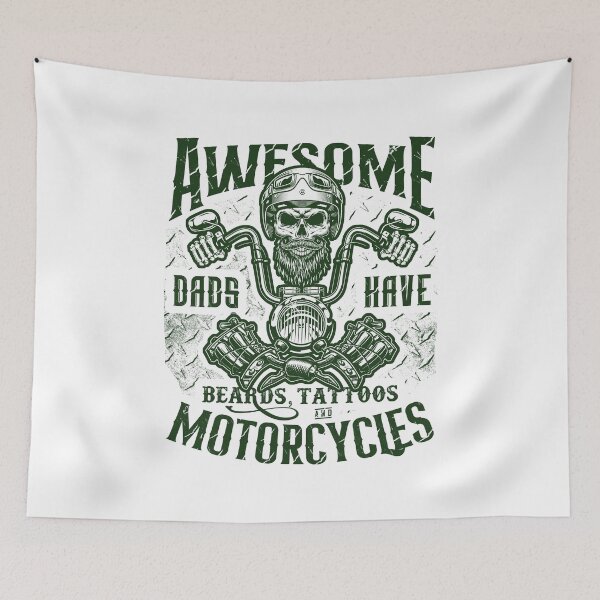 Item preview, Awesome Dads Have Beards Tattoos and Motorcycles Biker Dad designed and sold by JRRTs.