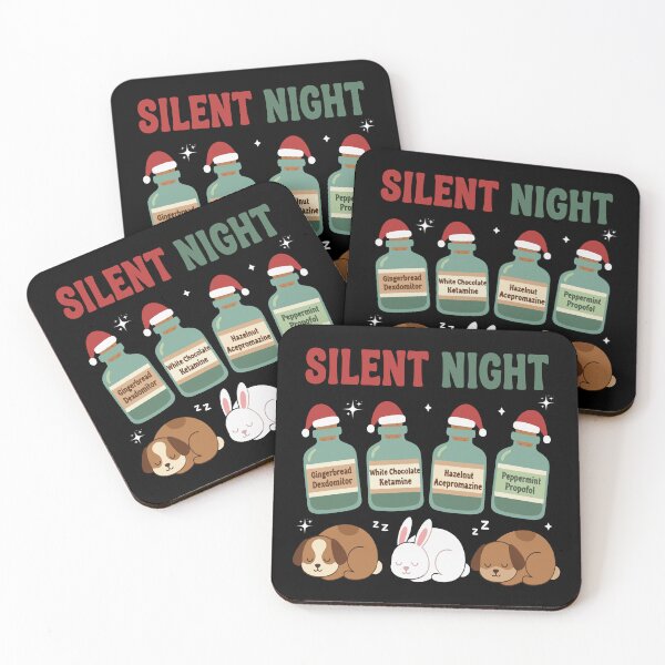 Item preview, Silent Night Vet Anesthesia Christmas T-Shirt, Funny Veterinary Medicine Gift, Holiday Vet Tech Graphic Tee designed and sold by designshoplab.
