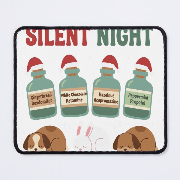 Item preview, Silent Night Vet Anesthesia Christmas T-Shirt, Funny Veterinary Medicine Gift, Holiday Vet Tech Graphic Tee designed and sold by designshoplab.