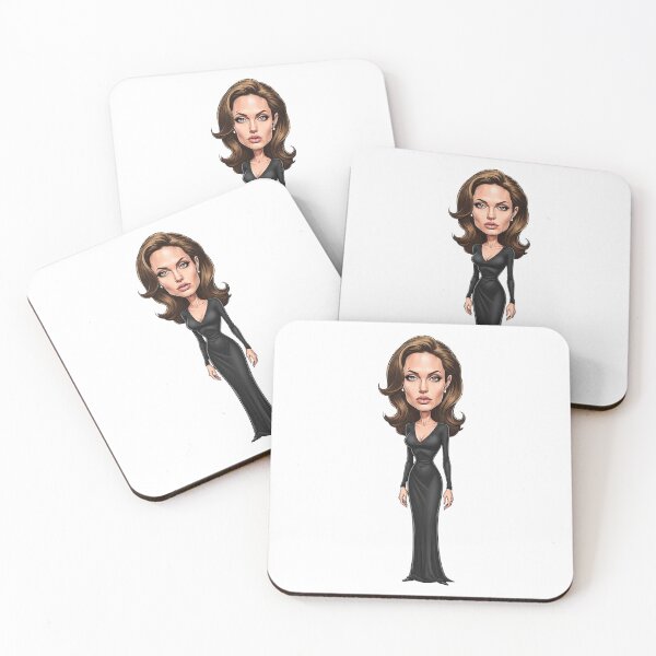 Item preview, A dignified caricature of Angelina Jolie designed and sold by vectorlove.