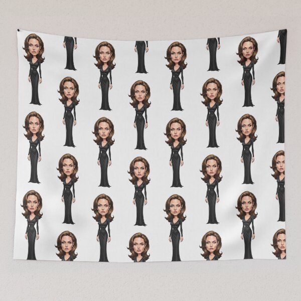 Item preview, A dignified caricature of Angelina Jolie designed and sold by vectorlove.
