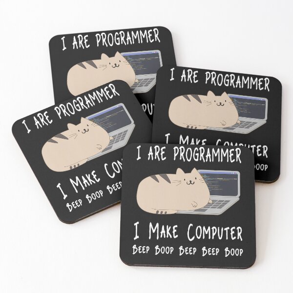 Item preview, I Are Programmer I Make Computer Beep Boop Funny Cute Cat designed and sold by TyrelKoch.