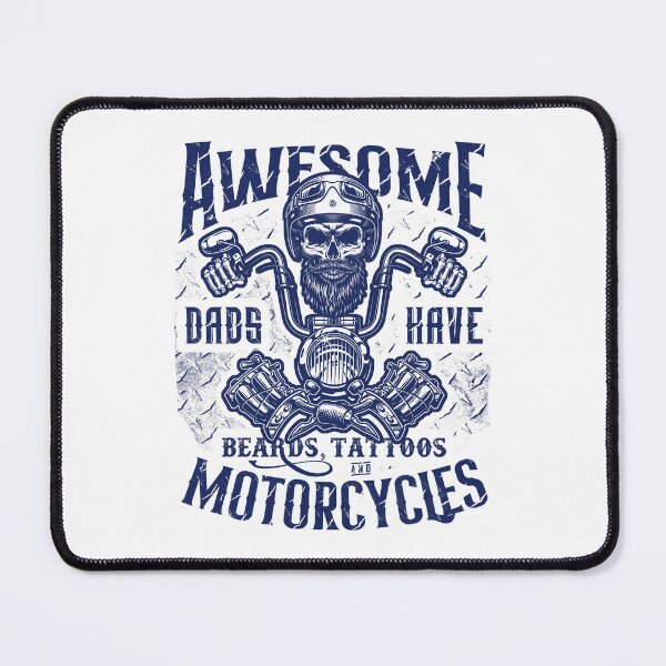 Item preview, Awesome Dads Have Beards Tattoos and Motorcycles Biker Dad designed and sold by JRRTs.