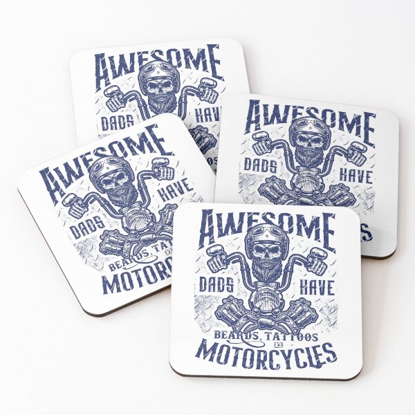 Item preview, Awesome Dads Have Beards Tattoos and Motorcycles Biker Dad designed and sold by JRRTs.
