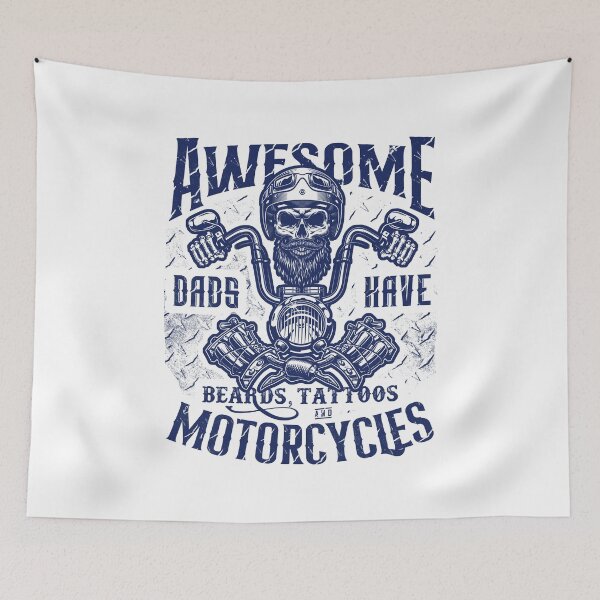 Item preview, Awesome Dads Have Beards Tattoos and Motorcycles Biker Dad designed and sold by JRRTs.