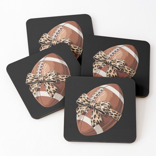 Item preview, Football Adorned With leopard Print Bow designed and sold by jkrphoto.