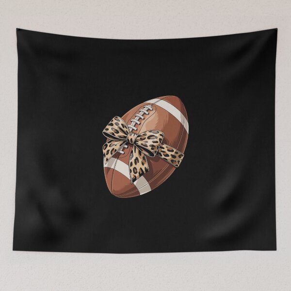 Item preview, Football Adorned With leopard Print Bow designed and sold by jkrphoto.