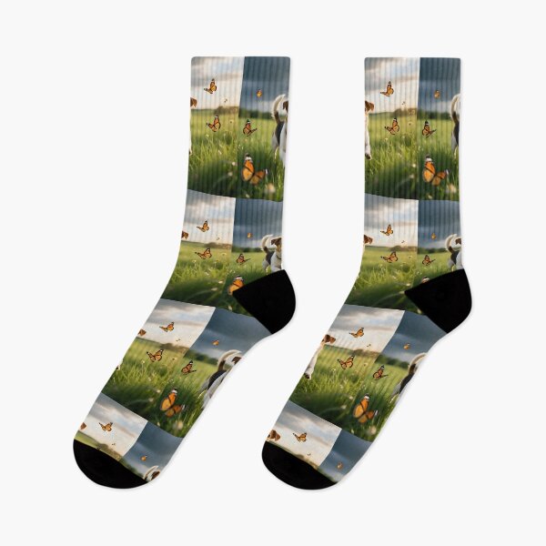 Item preview, A dog playing in a field  designed and sold by Nomad-Maynard.