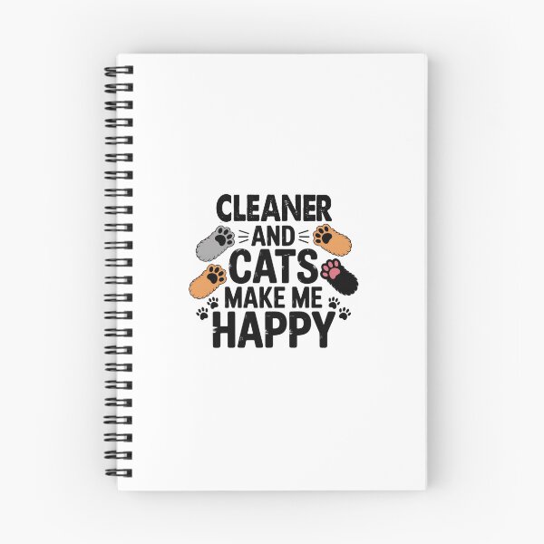 Item preview, Cleaner And Cats Make Me Happy - Funny Cleaner Cats Lover designed and sold by Oussinc.