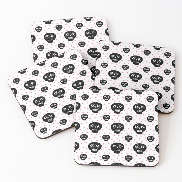 Item preview, Skull & Dots Retro Pattern Tee designed and sold by PSYNOVA.