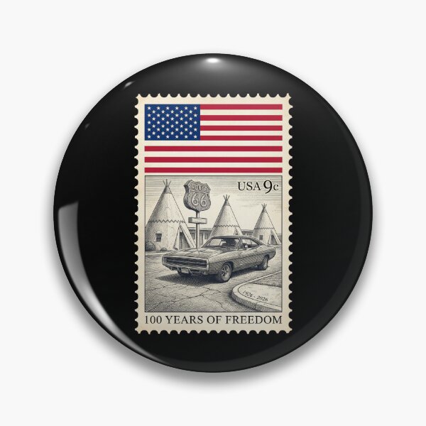 Item preview, Route 66 Centennial Wigwam Stamp: 100th Anniversary 1926-2026 Muscle Car designed and sold by G350.