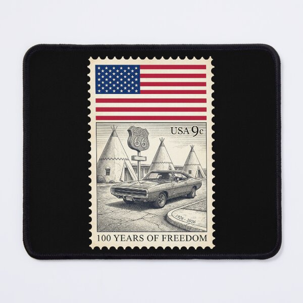 Item preview, Route 66 Centennial Wigwam Stamp: 100th Anniversary 1926-2026 Muscle Car designed and sold by G350.