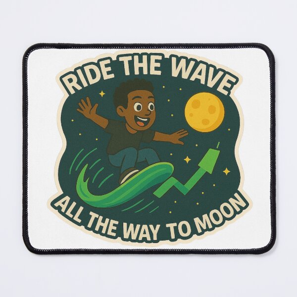 Item preview, Ride The Wave Trader Man All The way to The Moon designed and sold by DivinelyAligned8.