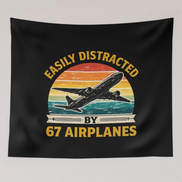 Item preview, Easily Distracted by 67 Airplanes Aircraft Pilot Aviation Men Women designed and sold by Miumed.