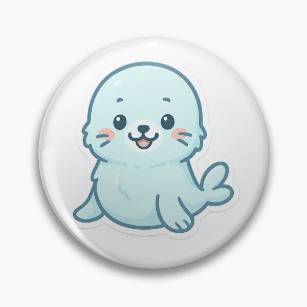 Artikelvorschau, Kawaii Cheerful Seal Sticker entworfen und verkauft von StickMint.