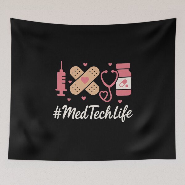 Item preview, I Love Med Tech Life, Medical Technician Gift, Cute Healthcare Icons Graphic Tee for Med Techs Nurses Lab Workers designed and sold by saloui.