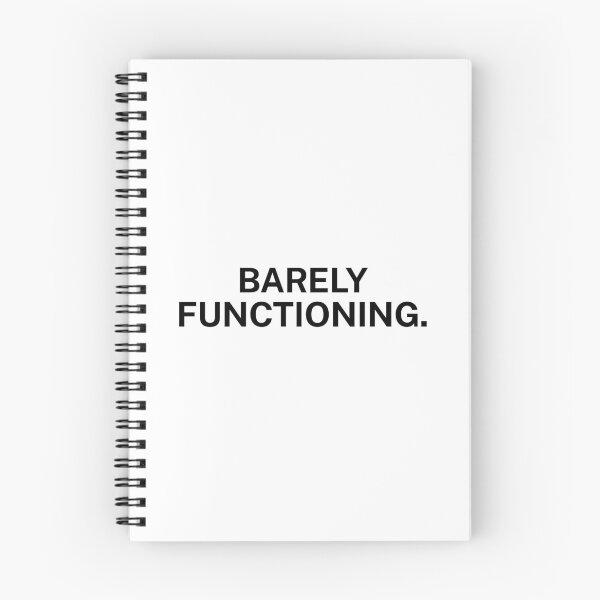 Item preview, Barely Functioning – Minimalist Daily Humor Text designed and sold by Everyday Studio.