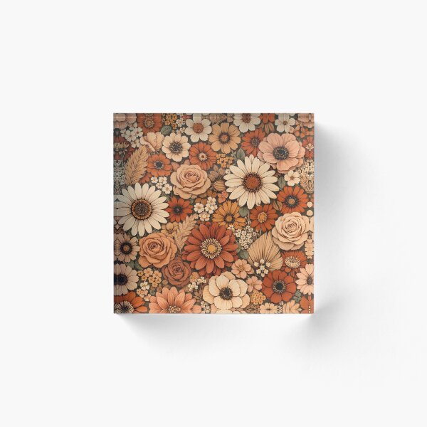 Item preview, Retro Autumn Floral Pattern | Boho Vintage Flowers designed and sold by ZEYCAT.