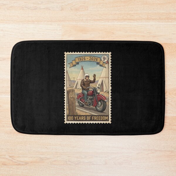 Item preview, Route 66 Centennial Vintage Biker: 100th Anniversary 1926-2026 Red Motorcycle designed and sold by G350.