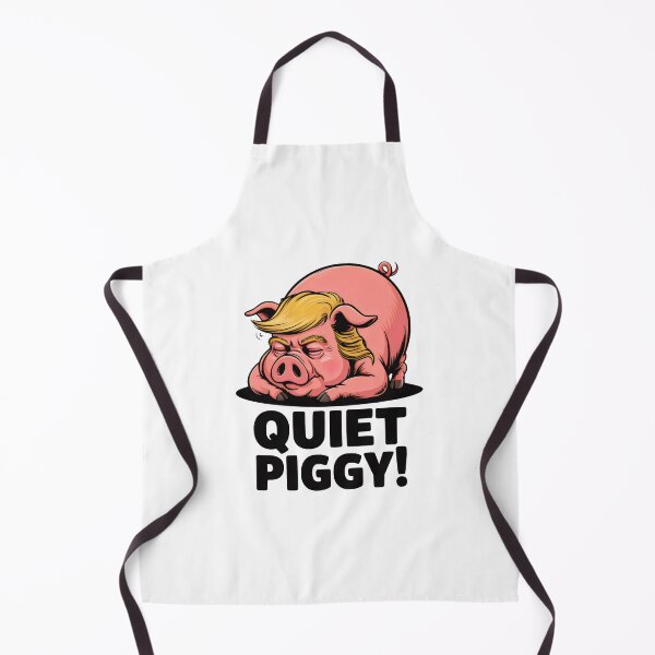 Item preview, Quiet Piggy Sleepy Pig Anti-Trump Funny Political Cartoon designed and sold by EthosWear.