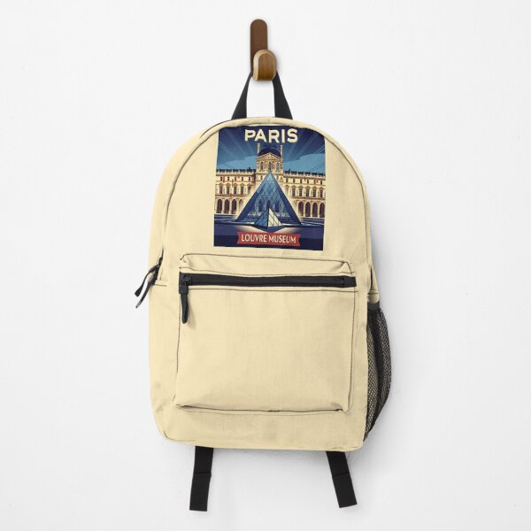 Item preview, Paris Louvre Museum Travel Poster Glass Pyramid Retro France Art Deco Museum Art designed and sold by sky11PP.