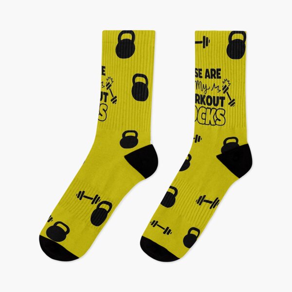 Item preview, These Are My Workout Socks, Funny Workout Socks designed and sold by CloudyPress.