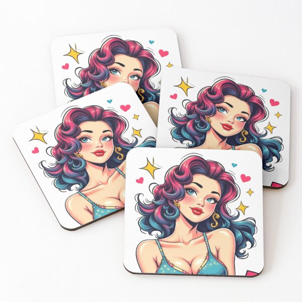 Item preview, Pop Art Woman 'YES!' in Vibrant Colors. Pin-up designed and sold by JonelleTshirts.