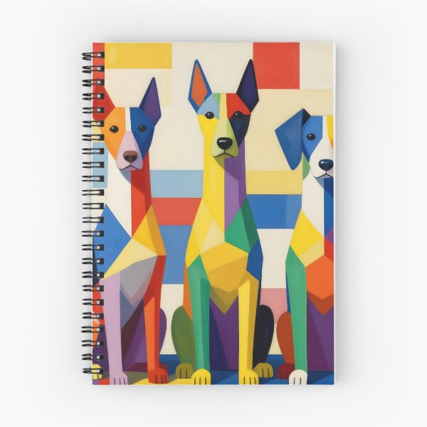 Artikelvorschau, Colorful Geometric Dogs | Vibrant Modern Art Print - Bright Gift entworfen und verkauft von MagicalArch.