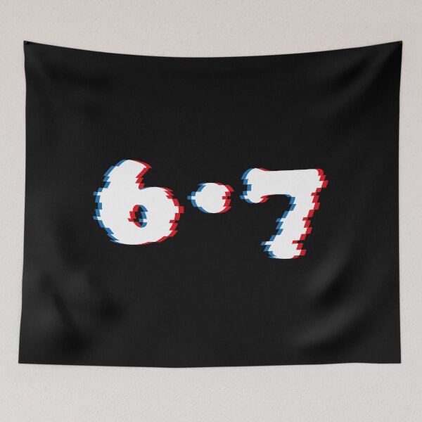 Item preview, 6 7 Neon Glitch – Six Seven Viral Meme designed and sold by PauRicart.