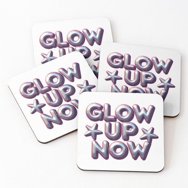 Item preview, Glow Up Now - Chromatic 3D Typography with Stars designed and sold by Wear2Transform.
