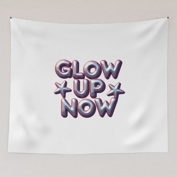 Item preview, Glow Up Now - Chromatic 3D Typography with Stars designed and sold by Wear2Transform.