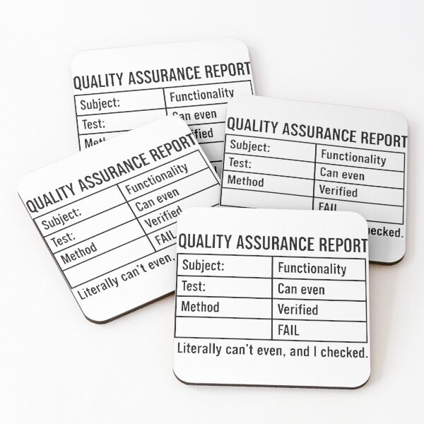 Item preview, Quality Assurance Report, Literally Can’t Even, Funny QA Tester Burnout Design designed and sold by BambaKchula.