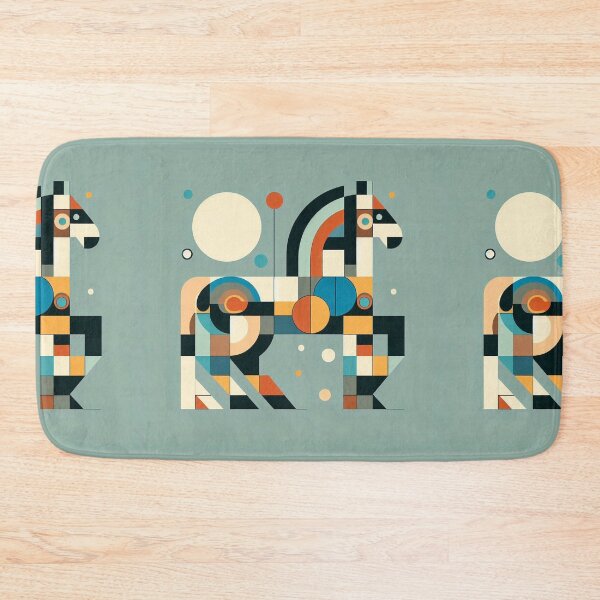 Item preview, Bauhaus Stallion Under The Sun - Geometric Shapes Linear Modern Art designed and sold by Mermaid's Whimsy.