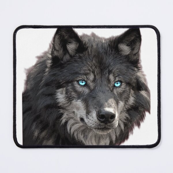Item preview, Wolf Portrait Blue Eyes - Artwork | Animal Motif Wolf T-Shirt designed and sold by skymarket01.