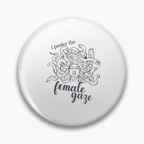 Item preview, Medusa Female Gaze Sticker | Feminist Mythology Decal | Empowering Woman Quote Art | Queer Art History Merch designed and sold by Petersen Arts.