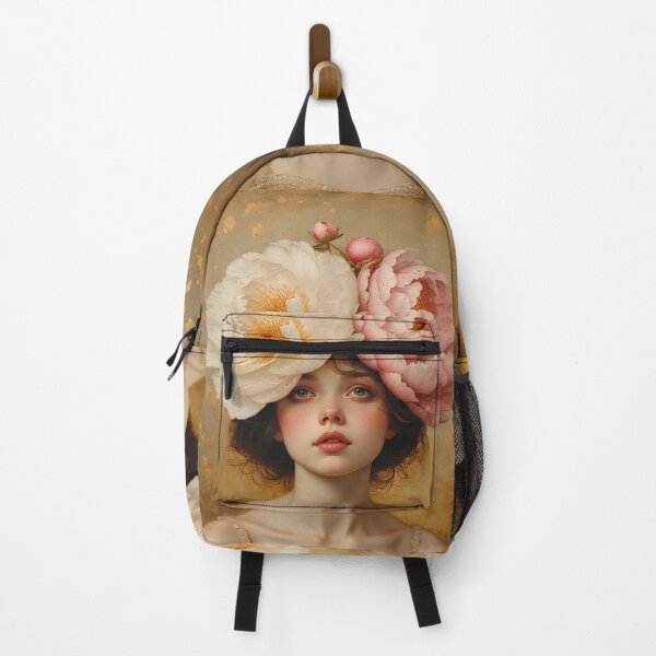 Item preview, A girl with a peony flower on her head. designed and sold by Natalia-Vlad.