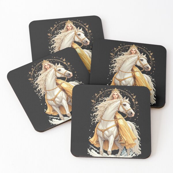 Item preview, Snow White Princess Riding a White Horse  Fairytale Fantasy Art designed and sold by Ditstyle.