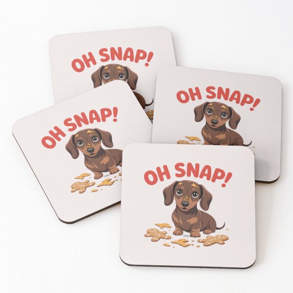 Item preview, Funny Daschund Oh Snap Gingerbread - Dachshund Christmas designed and sold by zezoconan.