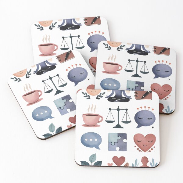 Item preview, Creative illustration showcasing self-care activities for mental health support and emotional well-being designed and sold by SpaceartLilu.