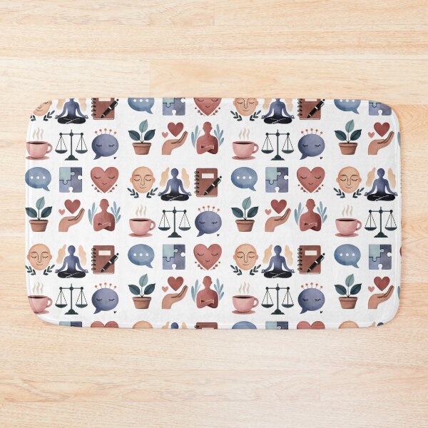 Item preview, Creative illustration showcasing self-care activities for mental health support and emotional well-being designed and sold by SpaceartLilu.
