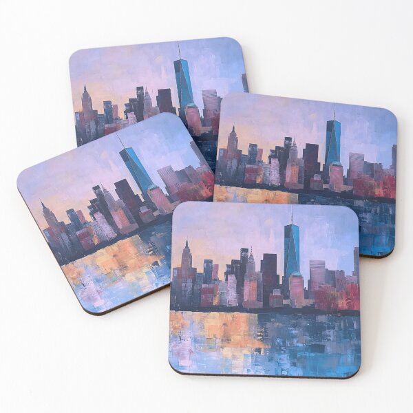 Item preview, NYC Skyline – Cool Lavender Reflections designed and sold by SkylineVistas Designs.