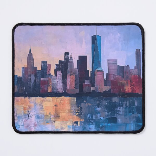 Item preview, NYC Skyline – Cool Lavender Reflections designed and sold by SkylineVistas Designs.