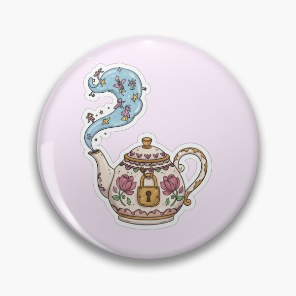 Item preview, Magical Celestial Teapot Sticker - Cottagecore Fairycore Tea designed and sold by GingyB.