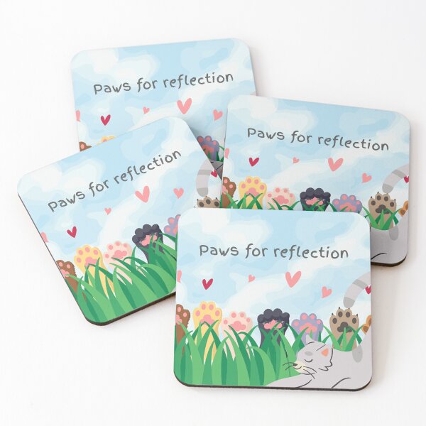 Item preview, Paws for Reflection – Cute Cat Paw Illustration designed and sold by ThreadGhost.