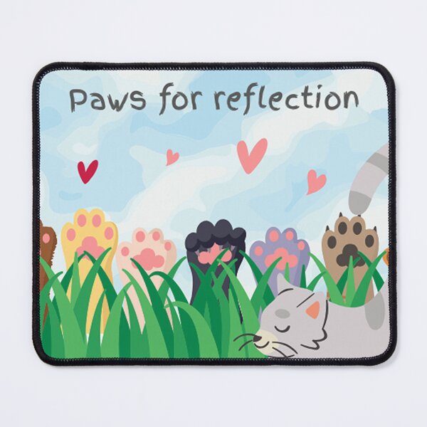 Item preview, Paws for Reflection – Cute Cat Paw Illustration designed and sold by ThreadGhost.