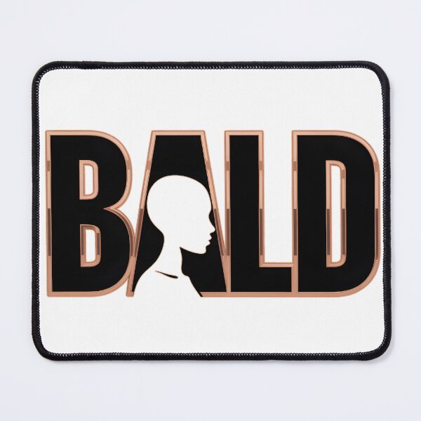 Item preview, Bald Woman Cartoon - Typography with silhouette designed and sold by Museum Of Non-Existing Art.