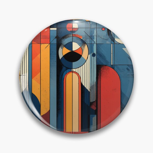 Item preview, Bauhaus Dialed In - Geometric Shapes Linear Modern Art designed and sold by Mermaid's Whimsy.