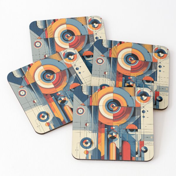 Item preview, Bauhaus Dialed In - Geometric Shapes Linear Modern Art designed and sold by Mermaid's Whimsy.