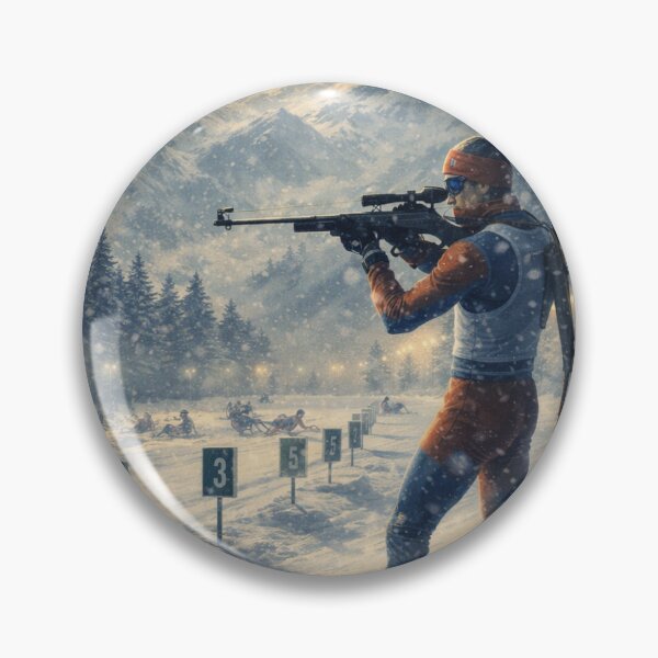 Artikelvorschau, Stille Konzentration – Biathlon unter dem Winterhimmel entworfen und verkauft von CzipipitoStudio.